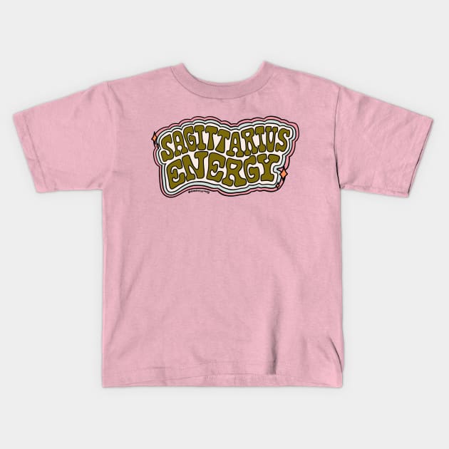 Sagittarius Energy Kids T-Shirt by Doodle by Meg